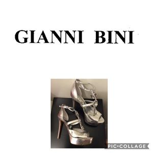 Gianni Bini platinum collection silver heels